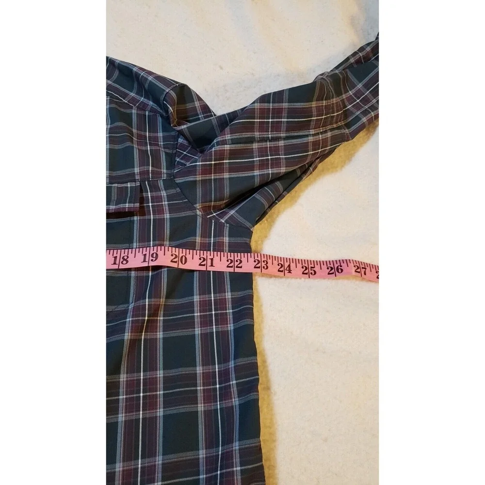 Columbia Omni-Shade Plaid Long Sleeve Shirt M Roll Tab Sleeves Outdoos Hiking‎